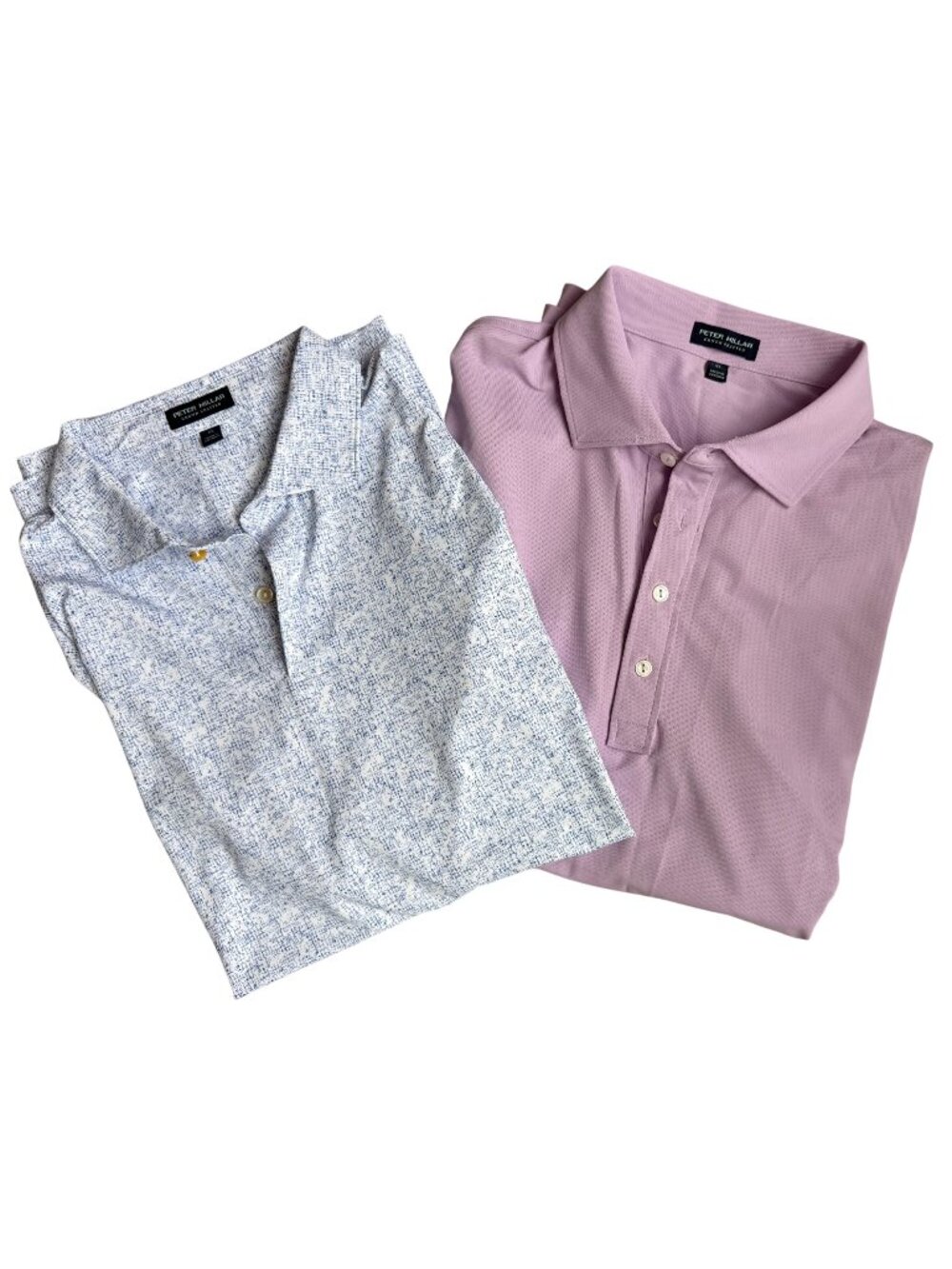 2 Peter Millar Size XL Polo Shirts Crown Crafted Short Sleeve Polo Performance